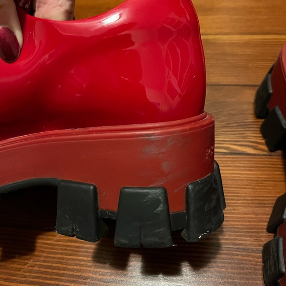Prada red patent leather monolith lace up shoes - Picture 6 of 9